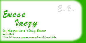 emese vaczy business card