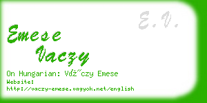 emese vaczy business card